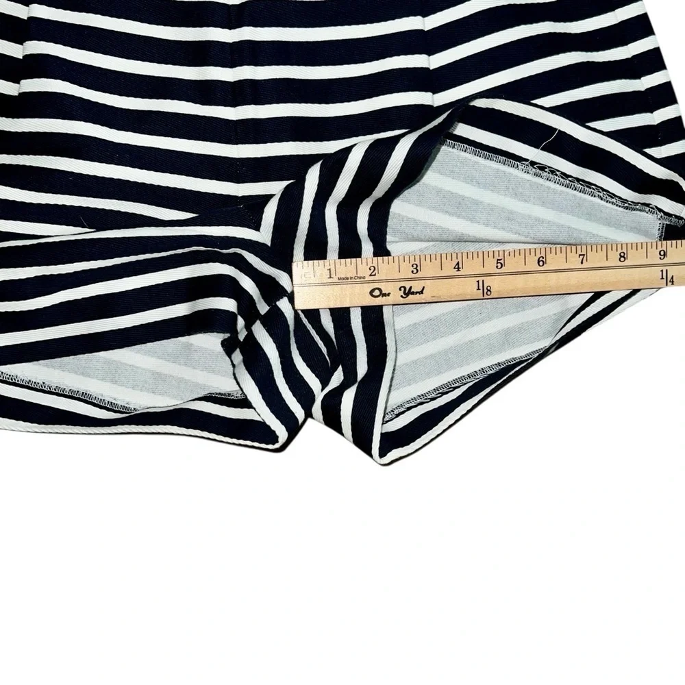 Navy and White Striped Shorts size 8